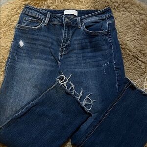High Rise Distressed Denim Jeans